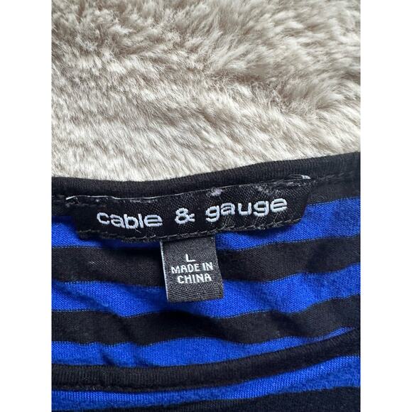 Cable & Gauge Striped Shirt Size Large - Picture 3 of 5